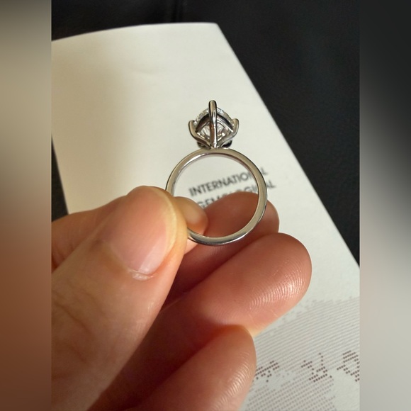 Pear ring Lab-Created Diamond - Picture 8 of 11